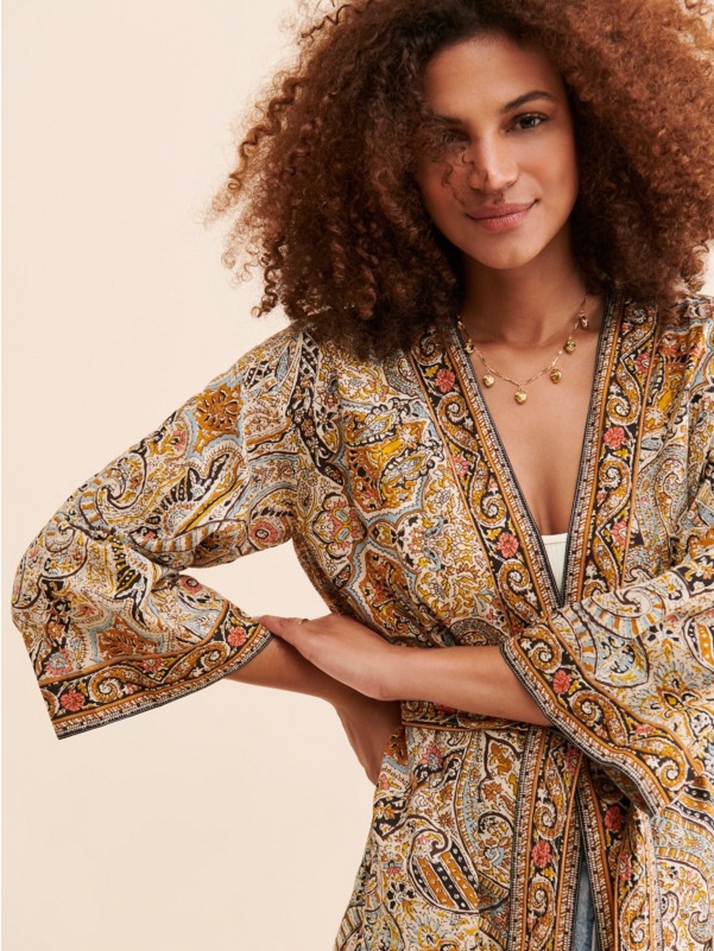 NWT CLEOBELLA ZOYA PRINTED DUSTER SZ S